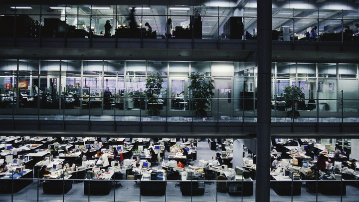 Three stories of offices