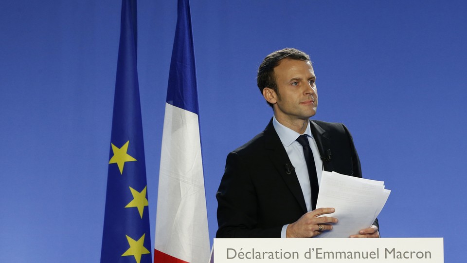 Former French economy minister Emmanuel Macron