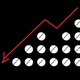 Illustration of pills with a downward-pointing line chart