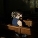 woman in church pew