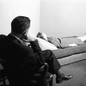 A doctor listens to a patient at the New York Psychoanalytic Institute Treatment Center in New York in 1956.