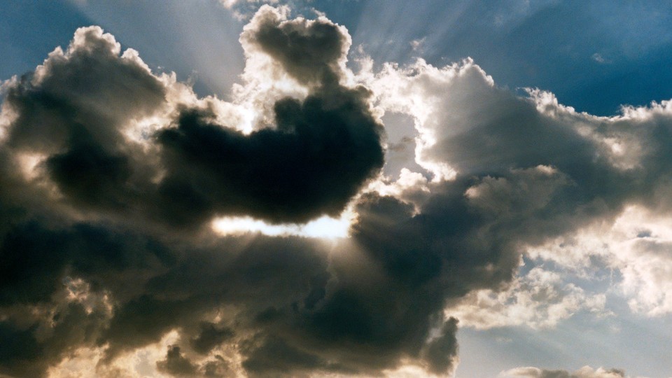 A picture of a sky filled with clouds