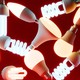 A moving image showing flickering stacked light bulbs