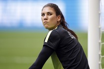 Hope Solo at the Women's World Cup-Final-Japan at United States.