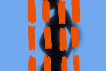 Illustration of a pregnant person with orange-paint tally marks
