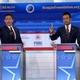 Ron DeSantis and Vivek Ramaswamy at the second Republican debate