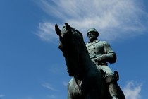 The statue of Confederate General Robert E. Lee in Charlottesville, Virginia 