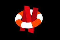 The Netflix logo in a life buoy