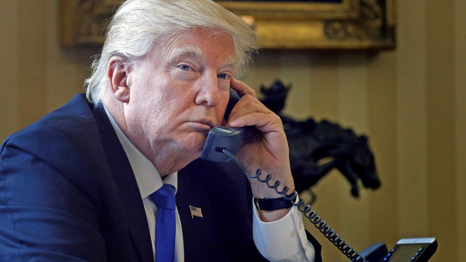 Donald Trump on the phone