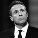 A black-and-white photo of the CNN anchor Chris Cuomo