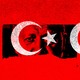 A photo collage of the Turkish flag