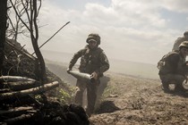 Soldier holding a missile