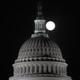 The moon over the Capitol. Totally not spooky. 