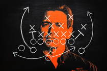 Ron DeSantis with doodles of arrows and crosses