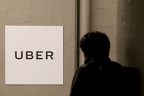 A man at Uber's office in Queens, New York