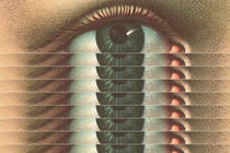 illustration of a repeated eye layered on top of another