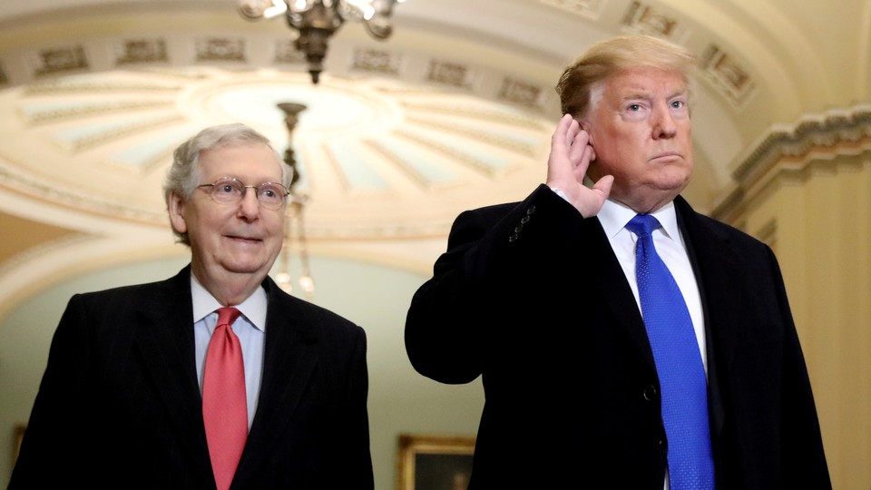 Senate Majority Leader Mitch McConnell and Donald Trump