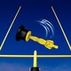 An Academy Award sailing through football uprights